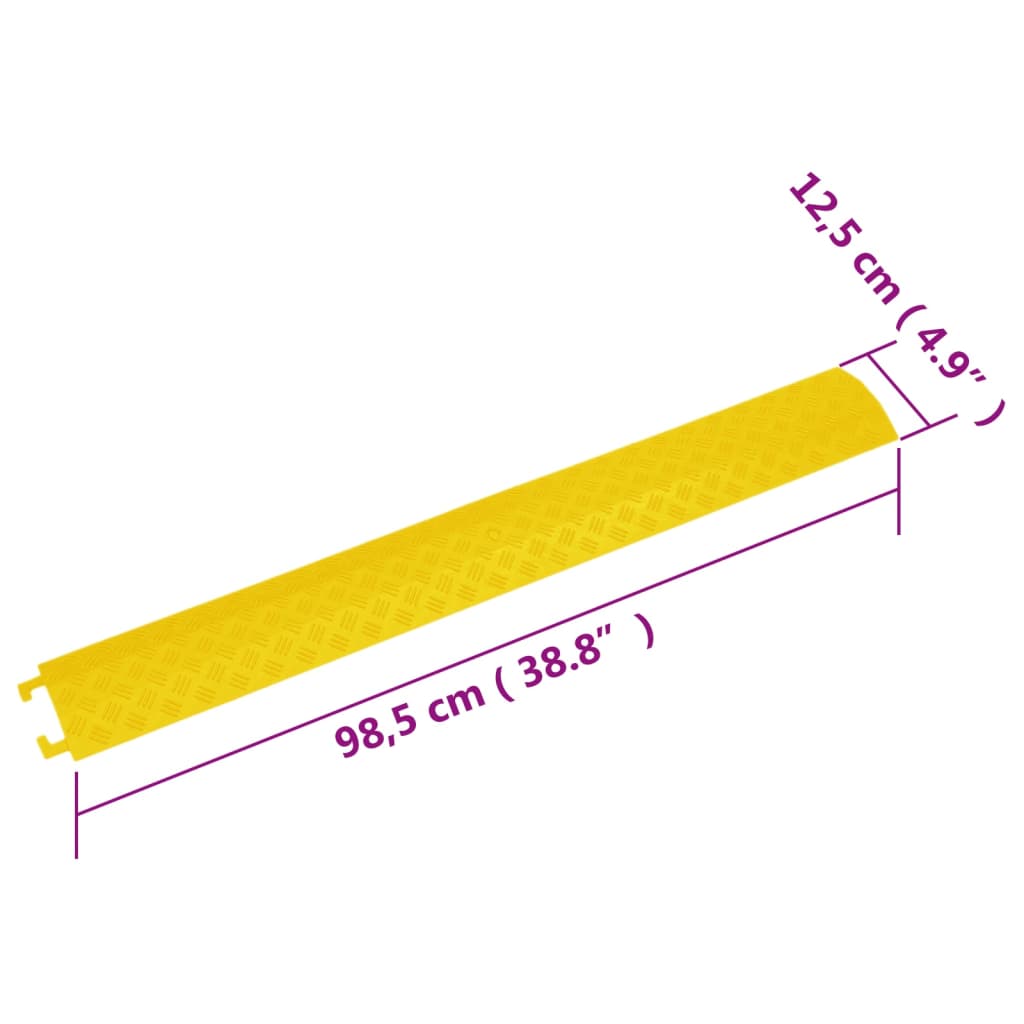 vidaXL Kaapelisuojarampit 2 kpl 98,5 cm keltainen