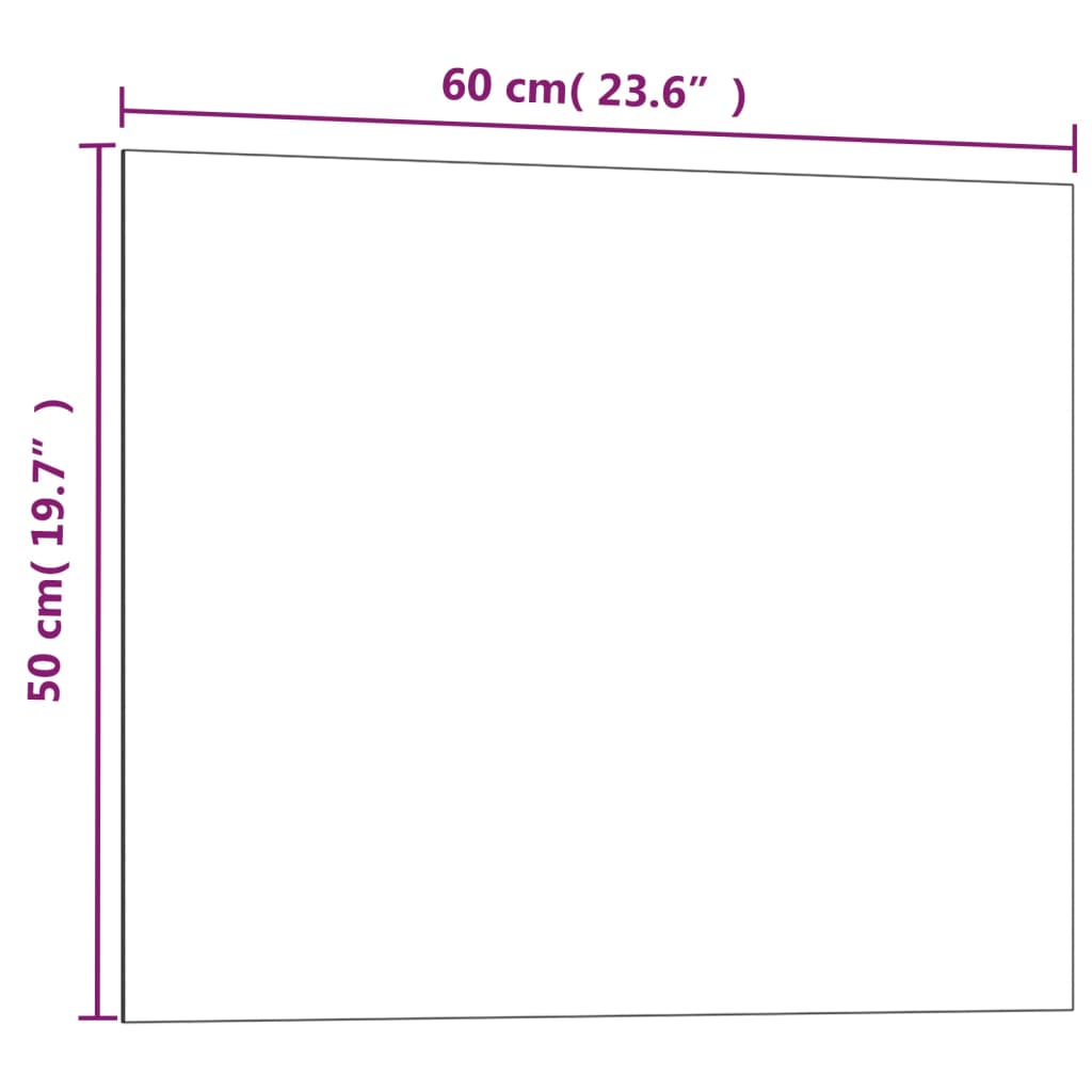 vidaXL Seinäkiinnitteinen magneettitaulu musta 60x50 cm lasi